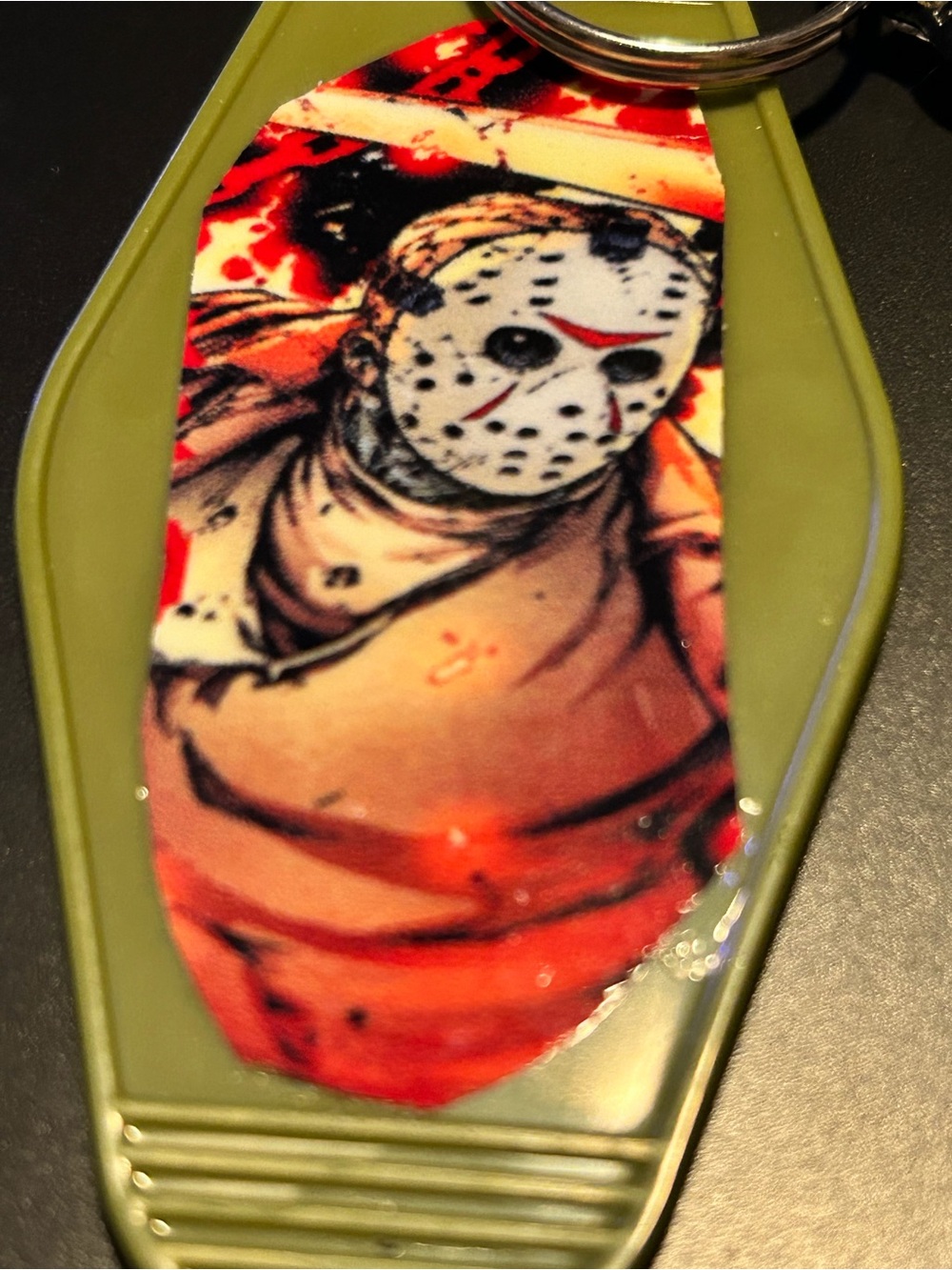 JASON VORHEES/HALLOWEEN-INSPIRED FANDOM KEYCHAIN/PURSE CHARM/HANDCRAFTED - Picture 2 of 3